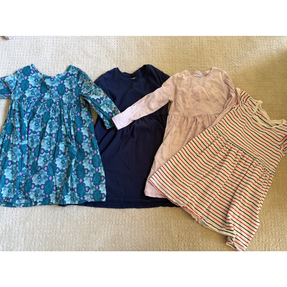Four 5T Dress Bundle Old Navy Gap Osh Kosh Toddler Multicolor Casual Schoolcore